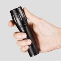 T6 Strong Light Flashlight LED Aluminum Alloy Telescopic Zoom Battery Version Charging Outdoor Searchlight Remote Flashlight.