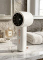 High Speed Rechargeable Turbo Fan Portable Handheld Powerful Mini Hand Fan with Flashlight, Digital Display for Home and Travel. 