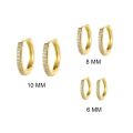 1 Pair Minimal Exquisite Hoop Crystal Zirconia Small Huggie Thin Cartilage Earring For Women Helix Tragus Piercing Jewelry. 