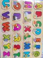 English Alphabet Wood Peg Puzzle. 
