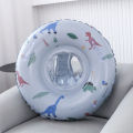 1PC Inflatable Swim Ring Pool Float Ring PVC Durable Floating Tube with Grip Handles Summer Pool Beach Relaxation. 