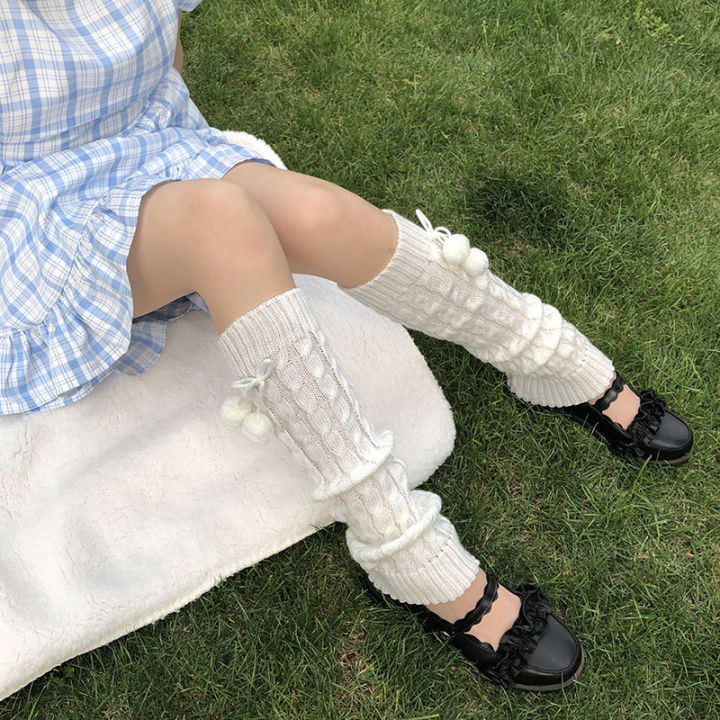 Japanese%20Style%20Winter%20Warm%20Socks%20Lolita%20Warm%20Leg%20Knitted%20Socks%20%20Wool%20Ball%20Knitted%20Foot%20Covers%20Leg%20Warmers%20With%20Balls%20For%20Women%20-%20Image%203
