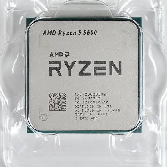 AMD Ryzen 5 5600 R5 5600 3.5 GHz Six-Core Twelve-Thread CPU Processor 7NM 65W L3=32M 100-000000927 Socket AM4