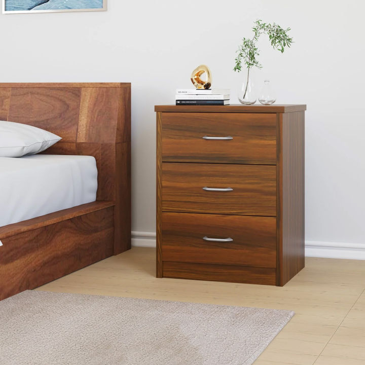 Torrie Engineered Wood MDF Laminated Board Nightstand Bed Side Table with 1 locker Drawer, Cash Table, Bed Side Table Classic 24/16''