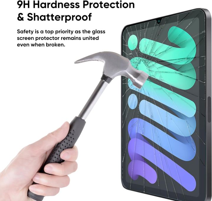 2pcs%209H%20Tempered%20Glass%20For%20iPad%20Mini%207%202024%208.3''%20(A17%20Pro)%20A2995%20A2996%20Clear%20Screen%20Protector%20Anti%20Scratch%20Protective%20Film%20-%20Image%204