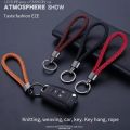 Leather Keychains, Rope Keychain, Braided keychain For Boys For Men (Pack of 1)-(Pack of 2) (Pack of 4). 