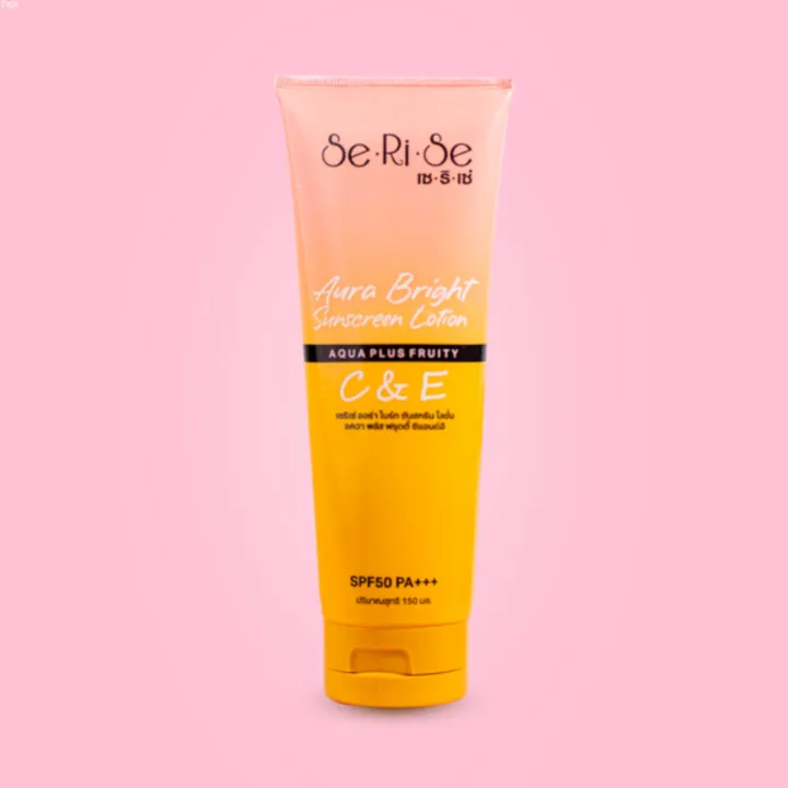 Se.ri.se%20Aura%20Bright%20Sunscreen%20Lotion%20Aqua%20Plus%20Fruity%20C&E%20SPF%2050%20PA+++%20-%20Image%202