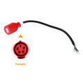 IPENGEN EV Charger Adapter Schuko Plug to CEE Red Power Female Plug 5 Pins Socket Adapter Connect with 16A 3 Phase 11KW Charger. 