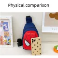 Marvel Disney Cartoon Children's Shoulder Bags Anime Spiderman  High Capacity Chest Bag Unisex Messenger Bag Kids Gifts. 