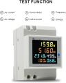 KETOTEK Single Phase Energy Meter Din Rail Electricity Usage Monitor AC 40-300V 100A Voltmeter Ammeter Watt Kwh Frequency Power Meter Built-in CT 110V. 