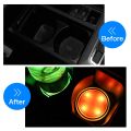 Accarparts LED Cup Holder Lights, Orange Fruit Logo Car Coasters with 7 Colors Changing USB Charging Mat, Luminescent Cup Pad Interior Atmosphere Lamp 2PCS. 
