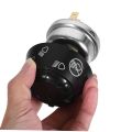 Universal Tractor Excavator Truck Horn and Lighting Switch - Round 3-Position Rotary Switch for Interior Light Control. 