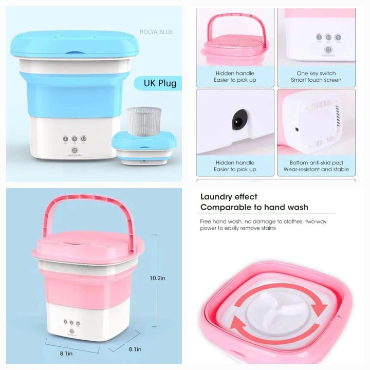 *Foldable Electric Mini Washing Machine With Dryer Option