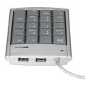 Targus Model PAUK10U Item Number 20 10-Key Numeric Keypad USB Wired Gray 2 usb Hubs BS and  000 Keys. 