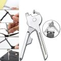 Edc Gear Mini Utility Key Shape Ring Pocket Opener Screwdriver Keychain Kit Tool Survive Multi Tactical Multipurpose Knife. 