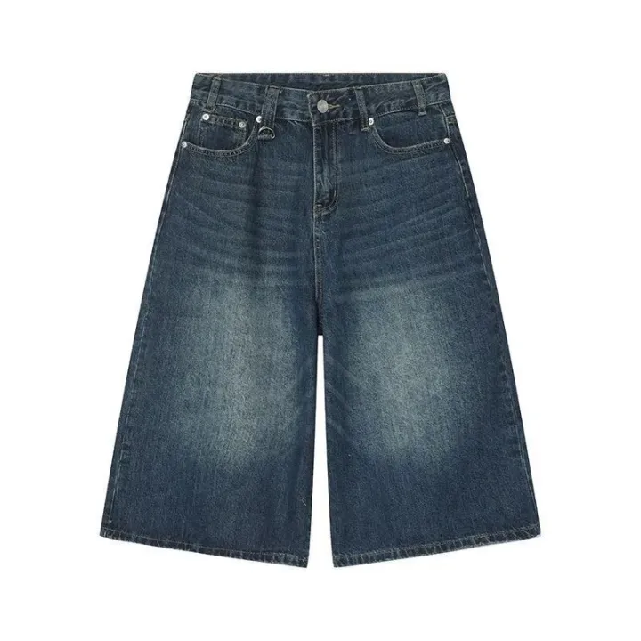 Men's%202026%20Summer%20American%20High%20Street%20Retro%20Gradient%20Washed%20Denim%20Shorts%20Lazy%20Youth%20Trendy%20Ins%20New%20Versatile%20Casual%20Capri%20Pants%20-%20Image%203