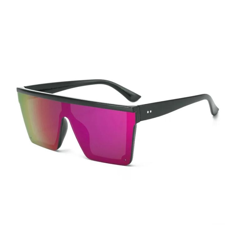 New%20Large-frame%20One-piece%20Sunglasses,%20European%20And%20American%20Fashionable%20Square%20Frame%20Sunglasses%20For%20Women,%20Colorful%20Glasses%20-%20Image%204