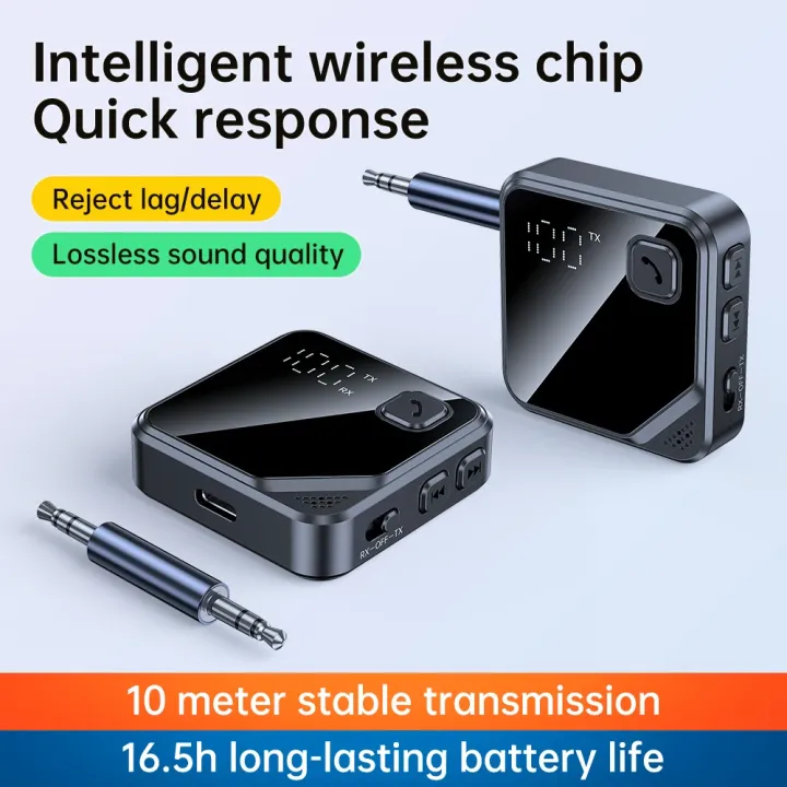 Bluetooth%205.4%20Adapter%20Transmitter%20Receiver%20Wireless%20Audio%20With%20LCD%20Display%20for%20Car%20Music%20Headphone%20Speaker%20AUX%20Audio%20Adapter%20-%20Image%202