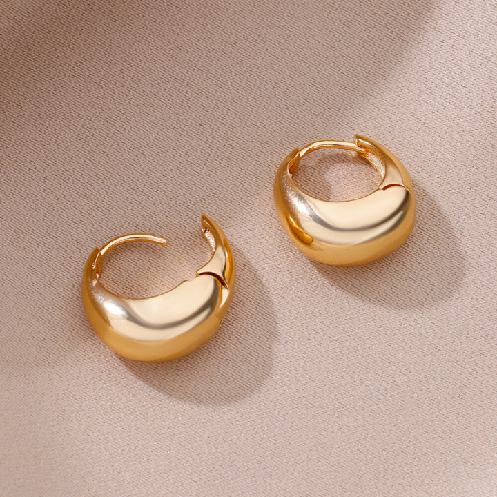 Chunky%20Stainless%20Steel%20Hoop%20Earrings%20for%20Women%20Gold%20Color%20Water%20Drop%20Earrings%202023%20Trend%20Wedding%20Aesthetic%20Jewelry%20Party%20Gift%20-%20Image%204