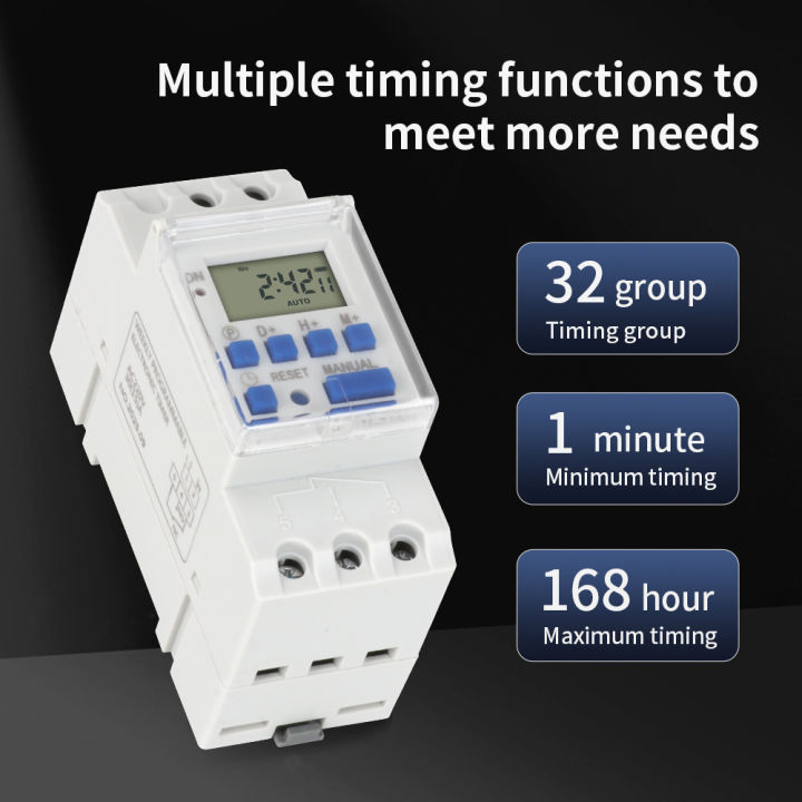 TNCE%20220V%20Timer%20Switch%20THC15A%20mini%20size%207-day%20programmable%20time%20controller%20digital%20Full%20Automatic%20Control%20module%20Breaker%20for%20-%20Image%206