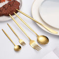 5pcs/30pcs Stainless steel cutlery set steak forks dessert spoons fruit forks are suitable for banquet restaurant guests. 