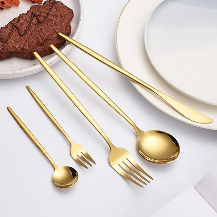 5pcs/30pcs%20Stainless%20steel%20cutlery%20set%20steak%20forks%20dessert%20spoons%20fruit%20forks%20are%20suitable%20for%20banquet%20restaurant%20guests%20-%20Image%204