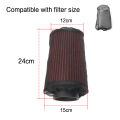Universal Air Filter Protective Cover Black Oilproof Waterproof Air Filter Cover Black. 