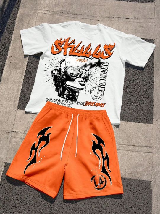 Summer%20Men's%20Fashionable%20Breathable%20Comfortable%20Letter%20Printed%20Round%20Neck%20T-Shirt%20Shorts%20Set%20Outdoor%20Casual%20Top%20-%20Image%205