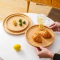 12 inch Large Size   Round Deep Wooden tray  Plates Dishes Dinnerware Set hotel restaurant office hone ( without color ). 