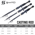 Sougayilang 1.8-2.4m Casting Fishing Combo Telescopic Fishing Rod and 7.2:1 High Speed Fishing Reel with 150M Line Pesca. 