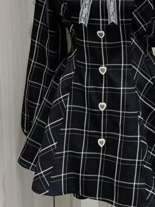 Japanese%20Kakaii%20Sweet%20Lace%20Patchwork%20Plaid%20Dress%20Women%20Fairy%20Grunge%20Ruffled%20Long%20Sleeve%20Dresses%20Y2k%20Aesthetic%20JK%20Lolita%20Vestidos%20-%20Image%205
