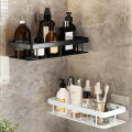 Bathroom Shelf Kitchen Storage Organizer Aluminum Alloy Shower Shelf Bathroom Accessories No Drilling Wall Shelf.