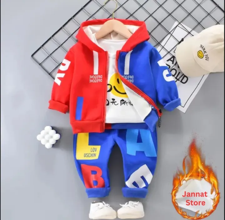 3%20Pieces%20Suit%20Zipper%20Hoodie/Sweatshirt%20Pajama%20/Trousers%20And%20T-shirt%20For%20Kids%20Baby%20Boys%20And%20Baby%20Girls%20Imported%20Comfy%20Winter%20Warm%20Top%20Clothes%20Sets%20Dresses%20Outfit%20Traksuit%20Jannat%20Store%20-%20Image%202