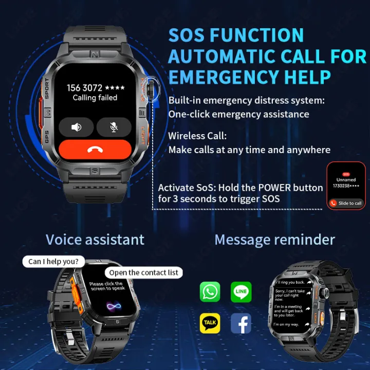 2026%20New%20%20Outdoor%20Smart%20Watch%20Men's%20%20540mAh%20LED%20Flashlight%20Bluetooth%20Call%202.01"%20Screen%20Waterproof%20Sports%20Smartwatch%20-%20Image%202