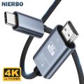 NIERBO USB C to HDMI Cable 4K@30Hz 6.6 FT Ultra High Definition USB Type C HDMI Converter for Home Office. 