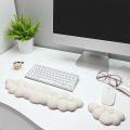 3pcs Cloud Keyboard Wrist Rest Set, Cloud Wrist Rest with Non-Slip Base, Desktop Floral Coaster, Suitable for Keyboard Wrist Pad.