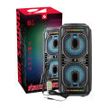 Kts-1819 Bt Wireless Portable Outdoor Speaker Dual 8 Inch With Wired Microphone Fm Radio Usb Aux Tf Card Tws Mp3 Music Player. 