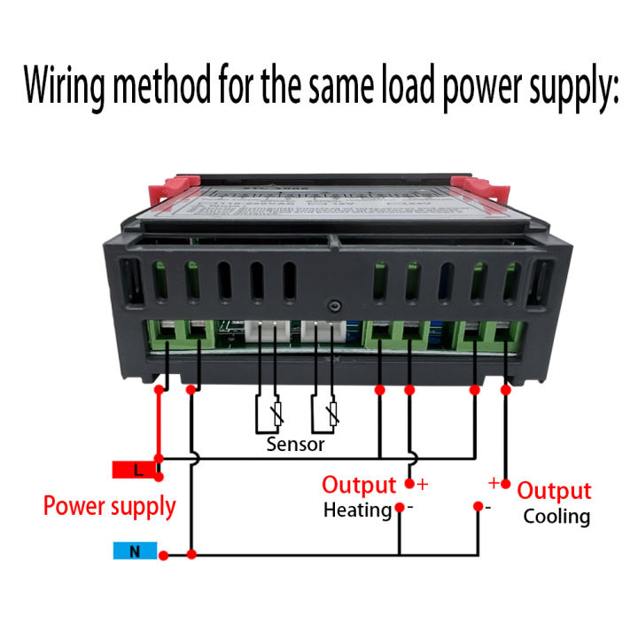 STC-3008 Dual Digital Temperature Controller Dual Relay Output 12V 24V ...