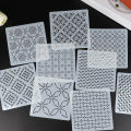 9/32Pcs Sashiko Embroidery Stencil Set - Reusable PET Geometric Patchwork Template for DIY Handmade Embroidery Tools.
