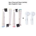 4PCS Brush Head Refill for Oral B Electric Toothbrush Daily Sensitive Floss Cross Deep Clean Brush Nozzles + 2PCS Hygienic Caps. 