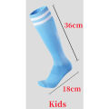 Children Kids Soccer Socks Sports Non Slip Long Tube Football Stocking Basketball Breathable Knee Over Stripe Boy Girl Socks.