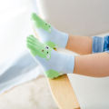 3 Pairs Kids Girls Boys Toe Socks High Quality Cotton Five Finger Socks Thin Mesh Cute Cartoon Crew Socks with Separate Fingers.
