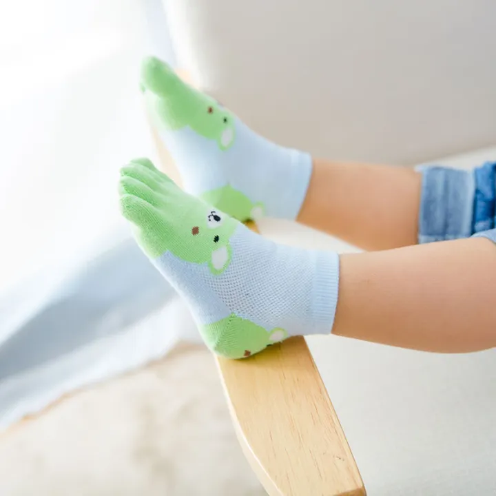 3%20Pairs%20Kids%20Girls%20Boys%20Toe%20Socks%20High%20Quality%20Cotton%20Five%20Finger%20Socks%20Thin%20Mesh%20Cute%20Cartoon%20Crew%20Socks%20with%20Separate%20Fingers%20-%20Image%204
