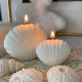 1pc 3D Shell Silicone Scented Candle Mold for DIY Aromatherapy Wax and Clay Crafts. 
