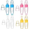 Full Silicone Spoon feeder 90ml rice vanguard squeezed spoons of rice vanguard bottle suction cup soft spoon head -1pcs. 