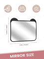 Cute Bear-Ear Car Seat Mirror, Adjustable Wide-Angle Safety Monitor for Rear-Facing Baby - Fun & Functional.