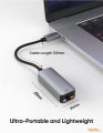 1000M USB C to Ethernet Adapter for Switch Macbook Pro Air Mini XPS 13/15 USB-C to Gigabite network cable.