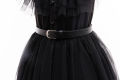 2025 Day before Thursday Movie Weirdo Role Play Costume with Belt Girl Prom Gown Soft Frock Gothic Family Black Halloween Dress. 
