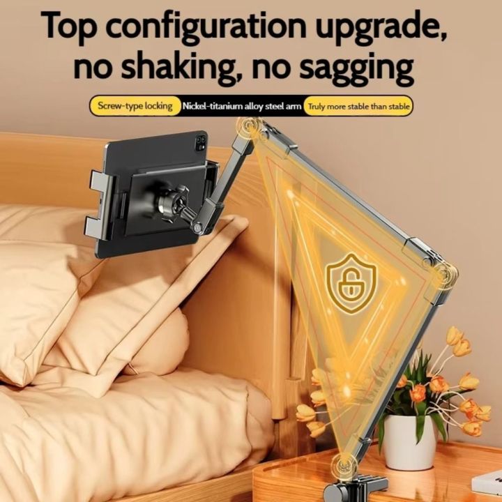 Adjustable%20Tablet%20Stand%20Foldable%203%20Sections%20Arms%20Bedside%20Phone%20Holder%20for%205-12Inch%20Phone%20Ipad%20Pro%20Mini%20for%20%20Lazy%20Bracket%20-%20Image%202