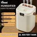 TINSOL Three Nozzle Night Light Humidifier, 2L Large Capacity Silent Water Refill Type-C Air Purifier for Bedroom Living Room.. 
